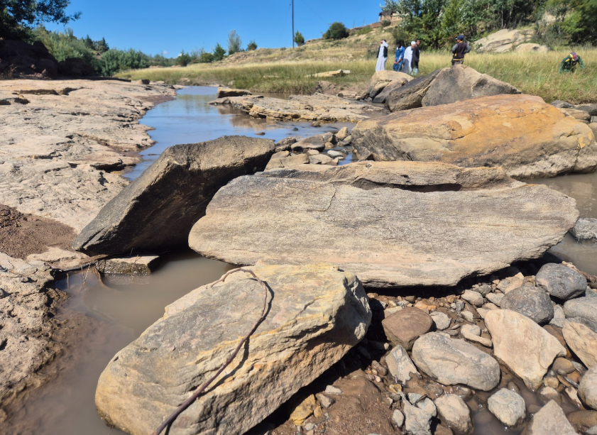 Dinosaur Footprints at Subeng River, Leribe District, Lesotho